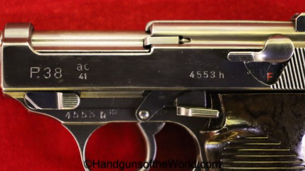 Walther, P38, P.38, P 38, P-38, AC 41, 9mm, Nazi, German, Germany, WW2, WWII, Matching Magazine, 1941, AC, 41, Handgun, Pistol, C&R, Collectible, AC-41
