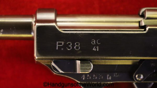 Walther, P38, P.38, P 38, P-38, AC 41, 9mm, Nazi, German, Germany, WW2, WWII, Matching Magazine, 1941, AC, 41, Handgun, Pistol, C&R, Collectible, AC-41