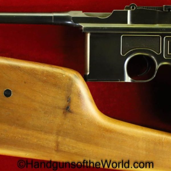 Mauser, 1896, C96, 1930, Commercial, Broomhandle, 7.63mm, with Stock, Stocked, 7.63, German, Germany, Handgun, Pistol, C&R, Collectible, Broom Handle