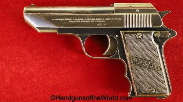 LePage, Pocket, 7.65mm, Belgian, Belgium, Handgun, Pistol, C&R, Collectible, 32, .32, acp, auto, Hand gun, 7.65, Firearm, Fire arm, Interesting