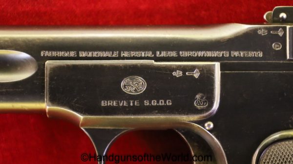 FN, 1900, Browning, 7.65mm, Belgian, Military Issue, Belgium, Handgun, Pistol, C&R, Collectible, Pocket, Hand gun, WWI, WW1, 32, .32, acp, auto, 7.65