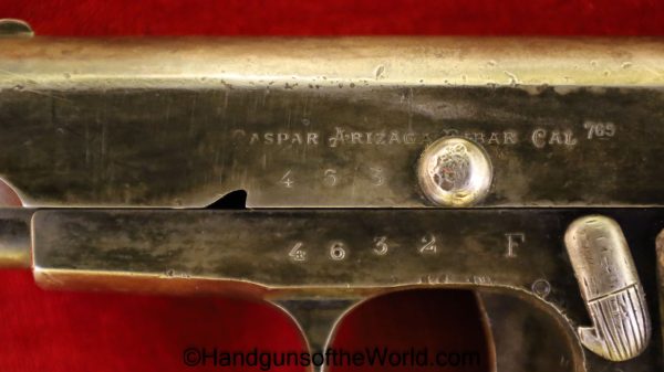 Gaspar Arizaga, Pocket, 7.65mm, French, Ruby, Pattern, Matching Magazine, WWI, WW1, France, Spanish, Spain, 32, .32, acp, Handgun, Pistol, C&R, Collectible