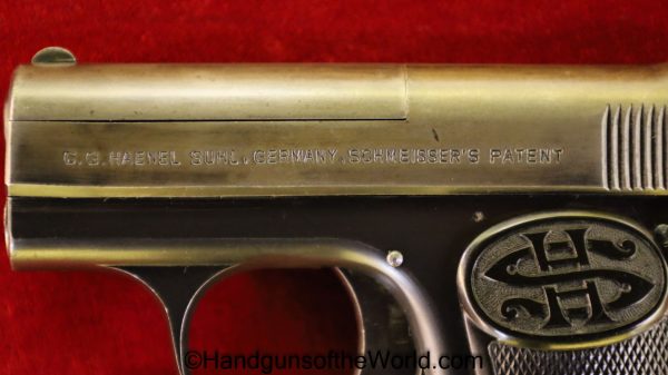 Haenel Schmeisser, Model 1, 6.35mm, Model, 1, I, .25, 25, acp, auto, 6.35, German, Germany, Handgun, Pistol, C&R, Collectible, VP, Vest Pocket, Haenel