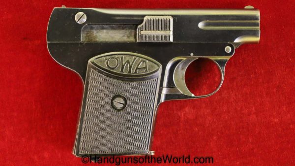 OWA, 1922, 6.35mm, Early Type, Early, 1923, Austria, Austrian, VP, Vest Pocket, .25, 25, acp, auto, Handgun, Pistol, C&R, Collectible, 6.35, Hand gun