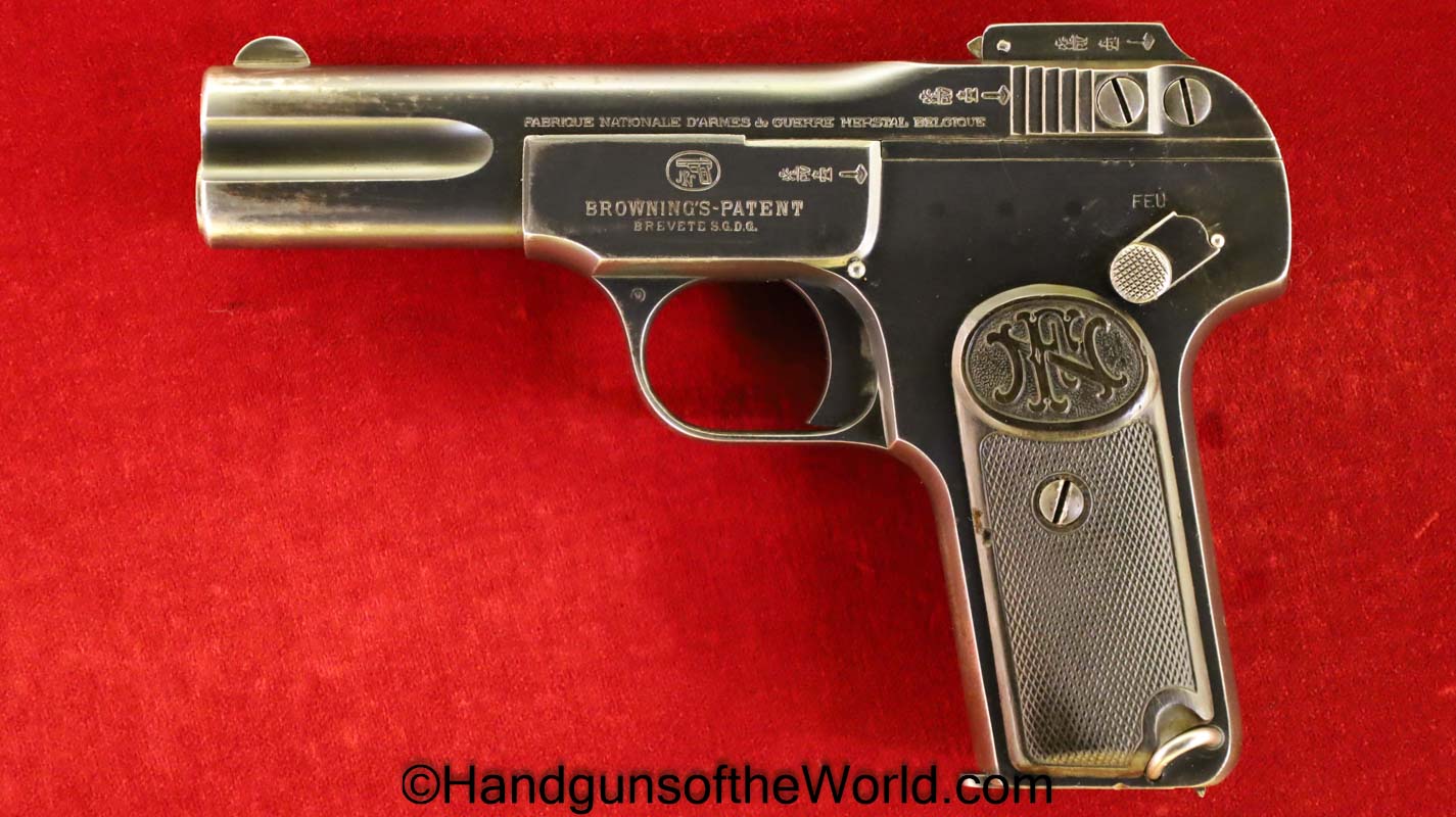 FN, 1900, Browning, 7.65mm, WWI, Era, WW1, 32, .32, acp, auto, Belgian, Belgium, Pocket, Handgun, Pistol, C&R, Collectible, Hand gun, 7.65