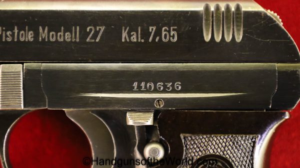CZ-27, 7.65mm, Early, Nazi, Full Rig, with Holster, CZ, 27, German, Germany, WWII, WW2, Handgun, Pistol, C&R, Collectible, 32, .32, acp, auto, CZ27, CZ 27
