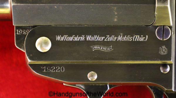 Walther, Herr, Flare Pistol, 26.5mm, All Steel, Police, Sunburst K Proof, German, Germany, Handgun, Pistol, Non-FFL, Non FFL, Collectible, 26.5, Flare