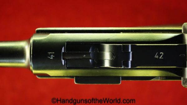 Luger, Mauser, P.08, 42-41, 9mm, Black Widow, Single Digit, P08, P 08, P-08, German, Germany, WWII, WW2, Handgun, Pistol, C&R, Collectible, 1941, 42, 41