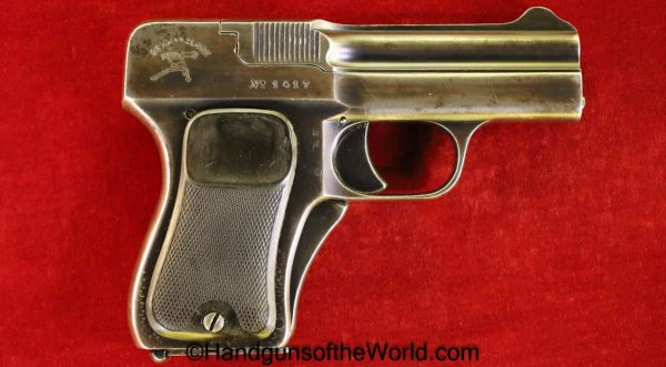 Schwarzlose, Model, 1908, 7.65mm, Blow Forward, Pistol, Handgun, Pocket, C&R, Collectible, 7.65, 32, .32, acp, auto, German, Germany, Hand gun, Rare