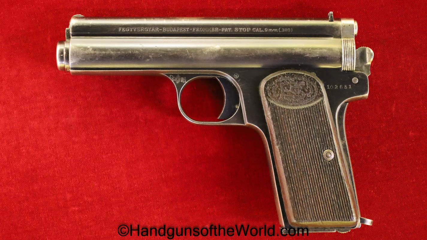 Frommer, Stop, .380, Hungarian, 1916, 380, acp, auto, Hungary, WWI, WW1, Handgun, Pistol, C&R, Collectible, Pocket, Austria-Hungary, Austro-Hungarian