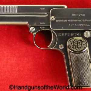 Dreyse, 1907, 7.65mm, Berlin, Police, Marked, German, Germany, Handgun, Pistol, C&R, Collectible, 32, .32, acp, auto, 7.65, Model, Pocket, Police Marked