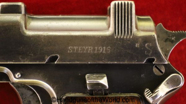 Steyr Hahn, 1911, 9mm, Bavarian Contract, with Holster, Bavaria, Bavarian, German, Germany, Austria, Austrian, WWI, WW1, Handgun, Pistol, C&R, Collectible
