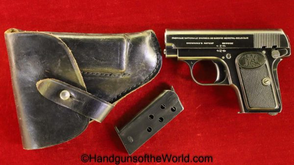 FN, 1905, 1906, Browning, 6.35mm, Geco, Retailer Marked, Full Rig, Belgian, Belgium, Handgun, Pistol, C&R, Collectible, VP Vest Pocket, German, Germany