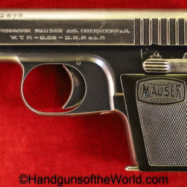 Mauser, WTP I, 6.35mm, Full Rig, WTP, I, 1, WTP-I, WTP-1, 6.35, 25, .25, acp, auto, Handgun, Pistol, C&R, Collectible, German, Germany, VP, Vest Pocket