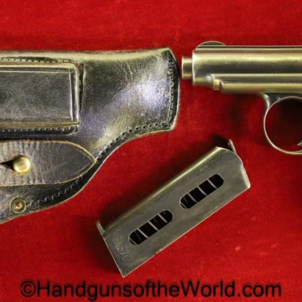Sauer, 1913, 7.65mm, Police, 2 Matching Magazines, with Holster, German, Germany, Handgun, Pistol, C&R, Collectible, 2 Matching Mags, Pocket, Full Rig