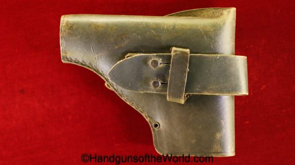 Beretta, Model, 1934, 1935, Holster, WWII, WW2, Italy, Italian, Handgun, Pistol, Original, Collectible, Green, leather, Hand gun