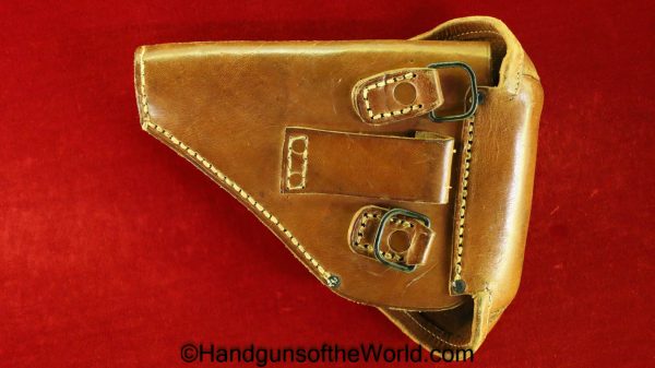 FN, Browning, 1910, Holster, Japanese, Officers, Private Purchase, Pattern, Original, Japan, WWII, WW2, Handgun, Pistol, Collectible, Hand gun, Brown, Leather