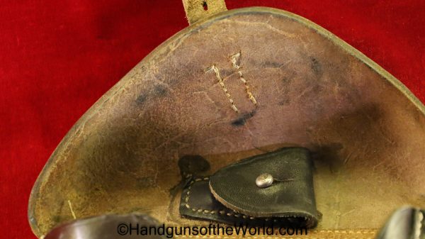 Luger, Holster, Nazi, Black, Leather, hard shell, dla 42, WaA195, Original, Collectible, Handgun, Pistol, P08, P.08, P 08, P-08, Hardshell, dla, 42, 1942