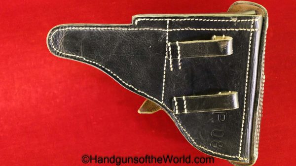 Luger, Holster, Nazi, 1942, Black, leather, hard shell, CWW, WaA, Original, Collectible, Handgun, Pistol, P08, P.08, P 08, P-08, Hardshell, Hand gun