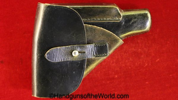 Walther, PP, Holster, SS, Pattern, Black, leather, breakaway, Akah, DRGM, Original, Collectible, Handgun, Pistol, WWII, WW2, Break away, Hand gun, SS Pattern