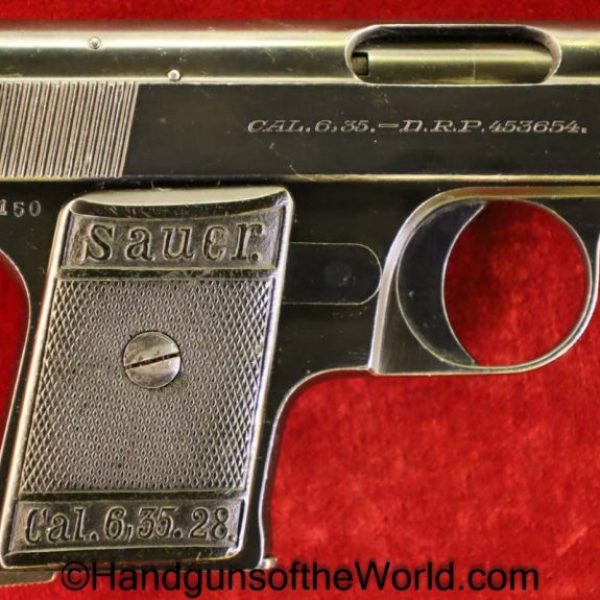 Sauer, WTM, Model, 33, 6.35mm, Vest Pocket, VP, German, Germany, Handgun, Pistol, C&R, Collectible, WTM33, WTM 33, WTM-33, 25, .25, acp, auto, 6.35