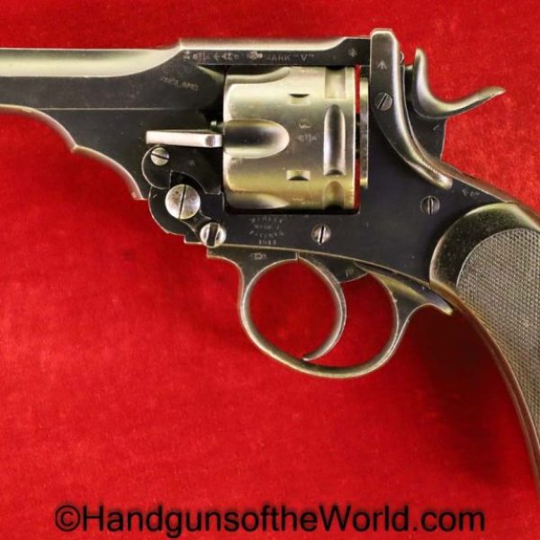 Webley, Mark V, .455, Service, Revolver, 1914, Handgun, Collectible, C&R, British, Britain, England, English, 455, WWI, WW1, Mk5, Mark 5, MkV, MK.V, Mk.5