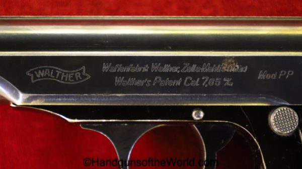 Walther, PP, 7.65mm, Dural, Frame, WWII, Era, WW2, German, Germany, Handgun, Pistol, C&R, Collectible, Pocket, Dural Frame, 32, .32, acp, auto, 7.65