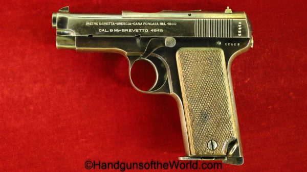 Beretta, 1915, 9mm, Italian, Police, Italy, WWI, WW1, Handgun, Pistol, C&R, Collectible, Model, Hand gun, Firearm, Fire arm, Vintage, Historic