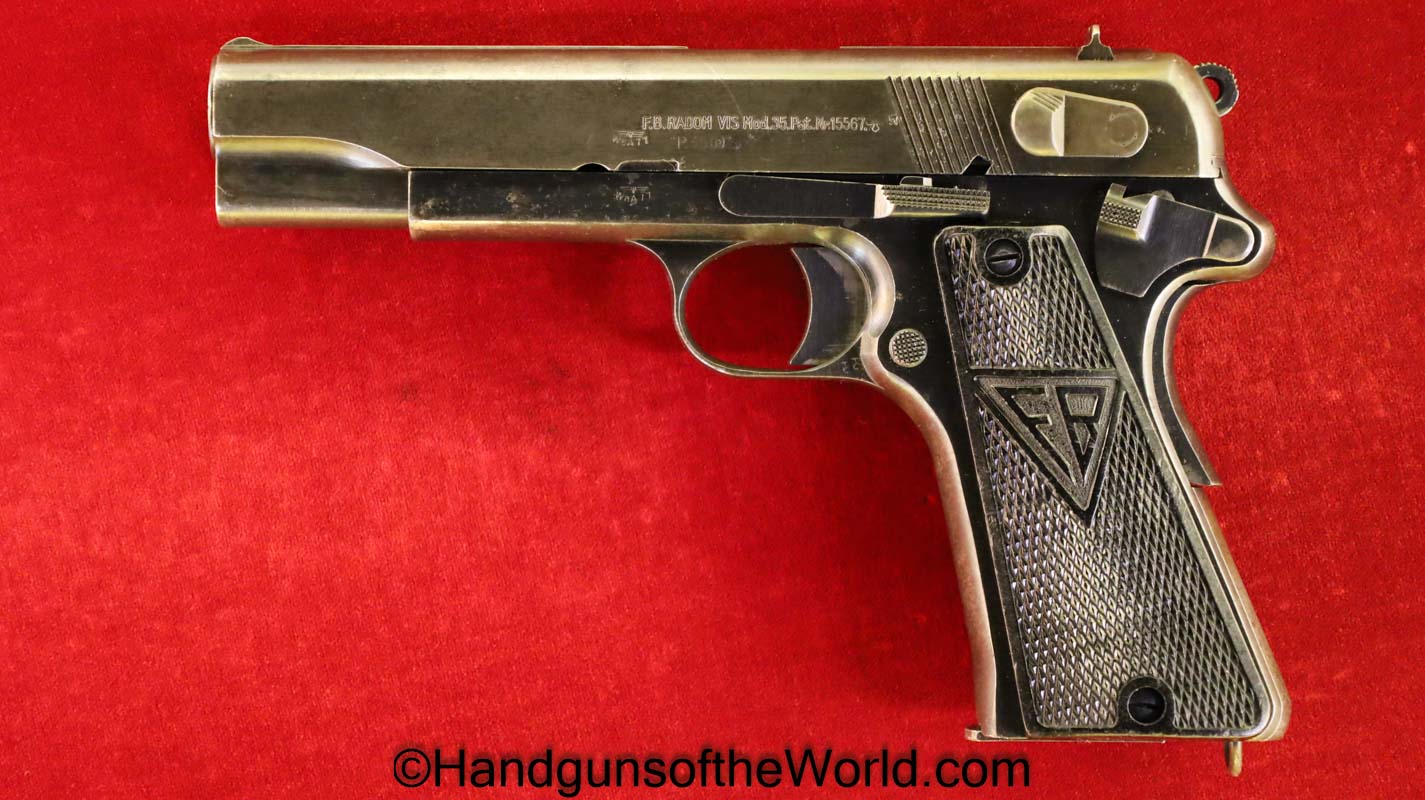 Radom, VIS, P35, P.35, P 35, P-35, Type I, Nazi, 9mm, with Stock Slot, Type 1, German, Germany, WWII, WW2, Handgun, Pistol, C&R, Collectible, Hand gun