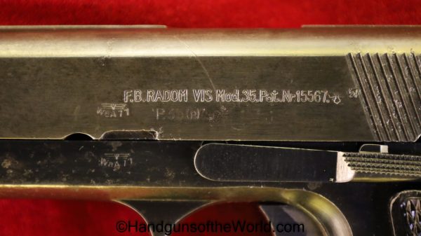 Radom, VIS, P35, P.35, P 35, P-35, Type I, Nazi, 9mm, with Stock Slot, Type 1, German, Germany, WWII, WW2, Handgun, Pistol, C&R, Collectible, Hand gun