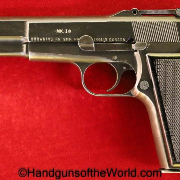 Inglis, MKI*, High Power, 9mm, with Original Stock, Outstanding, with Stock, Stocked, Handgun, Pistol, C&R, Collectible, Canada, Canadian, BHP, Hi Power