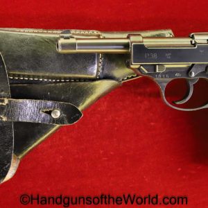 Walther, P38, P.38, P 38, P-38, Mauser, BYF 44, 9mm, Nazi, Police, Eagle L, Proofed, Handgun, Pistol, C&R, Collectible, WWII, WW2, 1944, E/L, byf, 44, byf44
