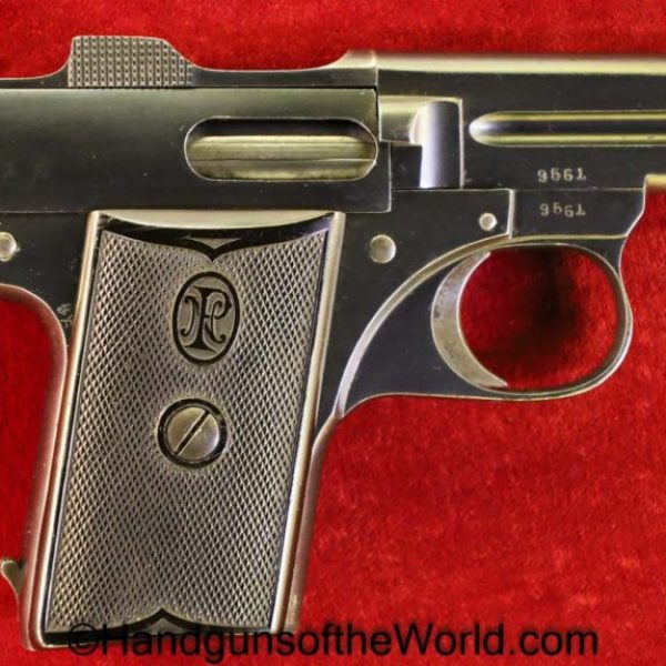 Pieper, Model C, 1907, 6.35mm, Model 1907, C, 1907, 6.35, 25, .25, acp, auto, Handgun, Pistol, C&R, Collectible, VP, Vest Pocket, Belgian, Belgium, Hand gun