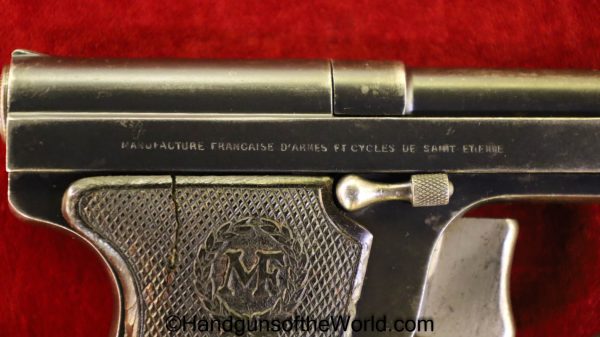 LeFrancais, Manufacture Francais, No 1, 6.35mm, Pocket, No.1, No-1, 6.35, 25, .25, acp, auto, French, France, Handgun, Pistol, C&R, Collectible, Vest Pocket