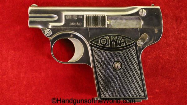 OWA, Model, 1922, 6.35mm, Late Type, Late, 6.35, 25, .25, acp, auto, Austrian, Austria, 1924, VP, Vest Pocket, Handgun, Pistol, C&R, Collectible, Hand gun