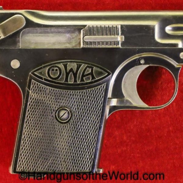 OWA, Model, 1922, 6.35mm, Late Type, Late, 6.35, 25, .25, acp, auto, Austrian, Austria, 1924, VP, Vest Pocket, Handgun, Pistol, C&R, Collectible, Hand gun