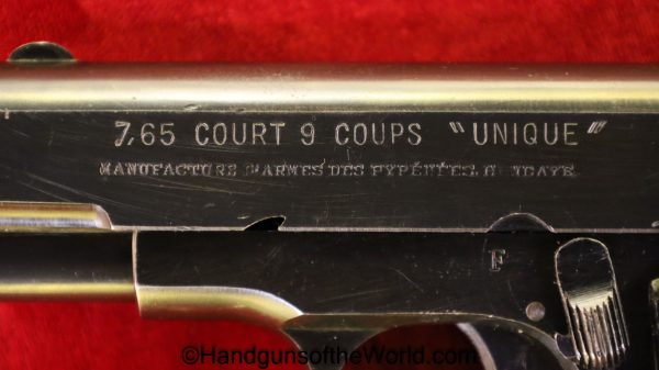 Unique, Kriegsmodell, 7.65mm, WaAD20, Proofed, WaA D20, German, Germany, WWII, WW2, France, French, Handgun, Pistol, C&R, Collectible, Pocket, 32, .32, acp