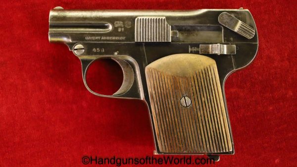 OWA, VP, 6.35mm, Early Type, Dated, 1921, Early, 6.35, 25, .25, acp, auto, Vest Pocket, Handgun, Pistol, C&R, Collectible, Austria, Austrian, Model