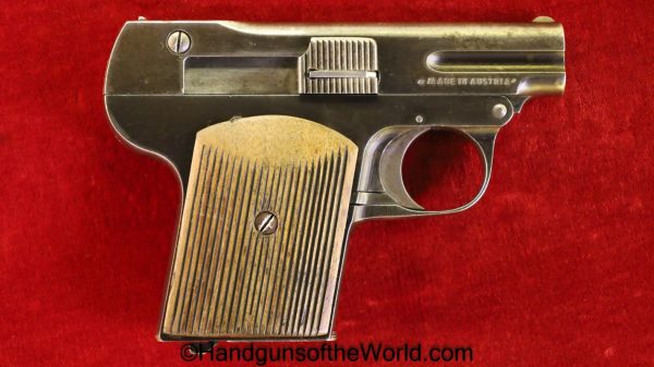 OWA, VP, 6.35mm, Early Type, Dated, 1921, Early, 6.35, 25, .25, acp, auto, Vest Pocket, Handgun, Pistol, C&R, Collectible, Austria, Austrian, Model