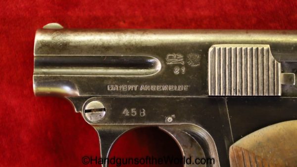 OWA, VP, 6.35mm, Early Type, Dated, 1921, Early, 6.35, 25, .25, acp, auto, Vest Pocket, Handgun, Pistol, C&R, Collectible, Austria, Austrian, Model