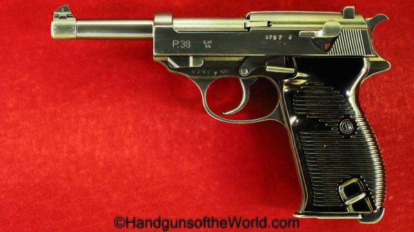 Walther, P-38, Mauser, BYF 44, 9mm, German, WWII, with Capture Paper, with Holster, Germany, WW2, byf, 44, 1944, Handgun, Pistol, C&R, Collectible, P38