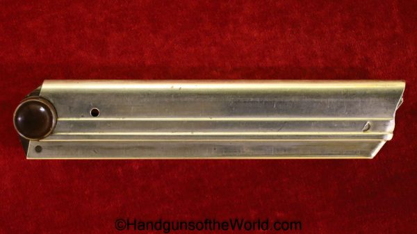 Luger, 1929, Swiss, .30, Magazine, Clip, Mag, Original, Collectible, 30, 7.65, 7.65mm, Parabellum, Model, Switzerland, Plastic, Base, Brown, Nickel