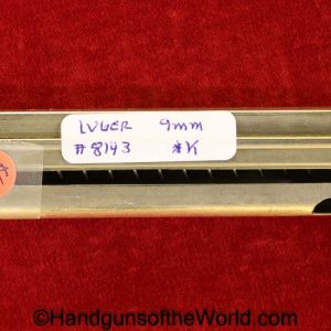 Luger, P.08, 9mm, #8143, Magazine, Clip, Mag, German, Germany, P08, P-08, P 08, 8143, Police, K, Star, Star K, Nickel, Aluminum, Base, Original, Collectible