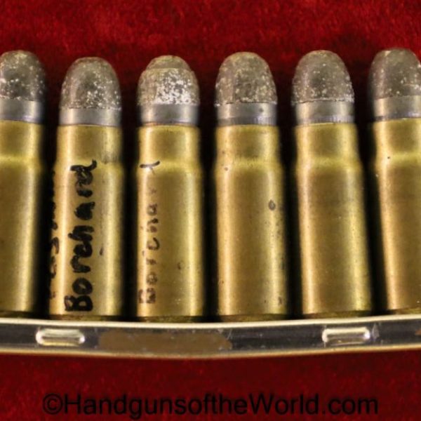 Borchardt, 1893, 7.65mm, ammunition, 6 rounds, Ammo, 7.65, Original, Collectible, C93, C 93, C-93, German, Germany, Strip, Stripper Clip, Stripper-Clip