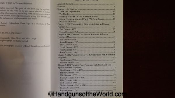 SS Contract Walther PP/PPK, Book, SS Contract Walther PP/PPk-Contract Variations & Serial numbers, Thomas Whiteman, paperback, New, Whiteman, Paper Back