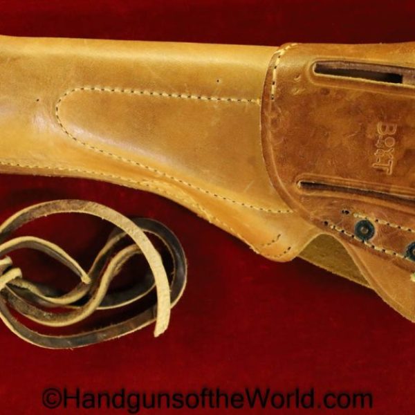 Colt, 1911, 1911A1, US, Boyt 44, Holster, brown, leather, boyt, 44, 1944, WWII, WW2, USA, American, America, Original, Collectible, Handgun, Pistol, Hand gun