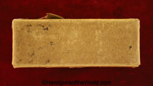 Luger, 9mm, ammo,1938, Ammunition, Kraft Box, Kraft-Box, Boxed, Original, Unopened, German, Germany, WW2, WWII, Collectible, P08, P 08, P-08, P.08