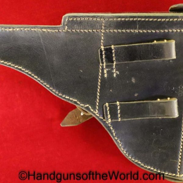 Luger, P08, P 08, P-08, P.08, Holster, CXB 41, Excellent, Black, leather, hard shell, WaA727, German, Germany, WWII, WW2, Original, Collectible, 1941, 41