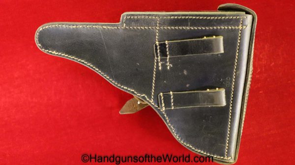 Luger, P08, P 08, P-08, P.08, Holster, CXB 41, Excellent, Black, leather, hard shell, WaA727, German, Germany, WWII, WW2, Original, Collectible, 1941, 41