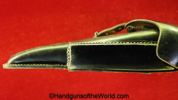 Luger, P.08, Holster, German, WWII, Dated, 1941, cxb 41, WaA727, Black, Leather, Hard Shell, Original, Collectible, 41, cxb, WaA 727, Handgun, Pistol, P08